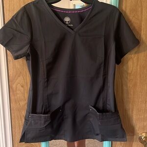 Healing Hands Gray Scrub Top